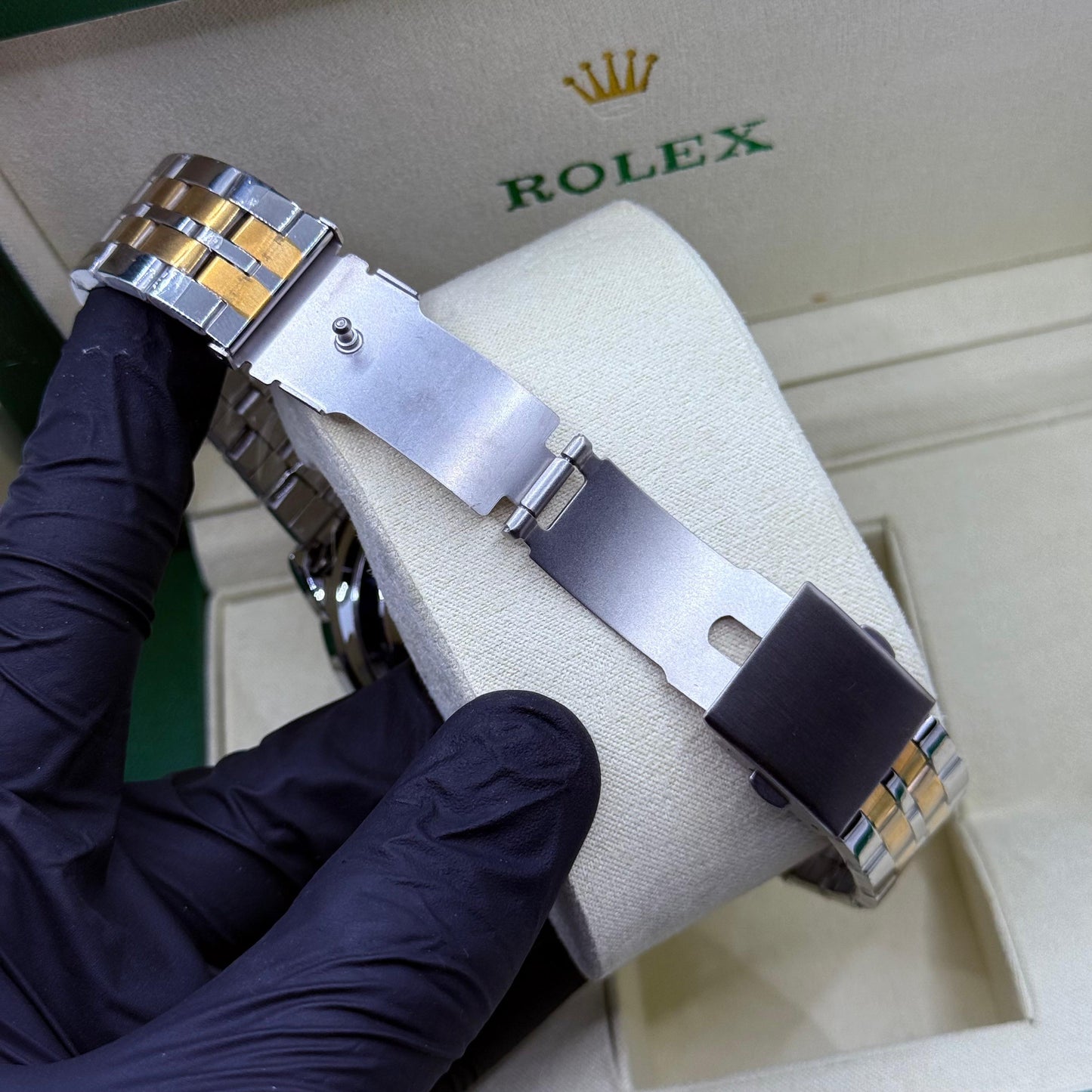 Rolex Automatic truetone with scelton golden white dial