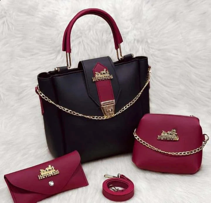 Selnora | 3 Piece Leather Purse For Women - Imported Brand Quality