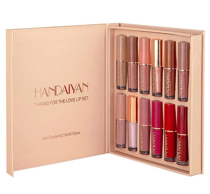 Selnora| Super Glossy Lipgloss 12 Pcs Lipstick Gift Set