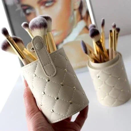 Selnora Couture 12 Piece Brush Set - Branded Cosmetics - Studded Box