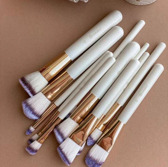 Selnora Couture 12 Piece Brush Set - Branded Cosmetics - Studded Box