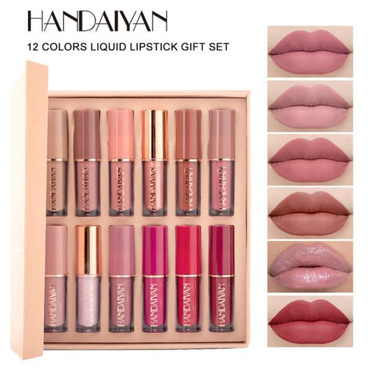 Selnora| Super Glossy Lipgloss 12 Pcs Lipstick Gift Set