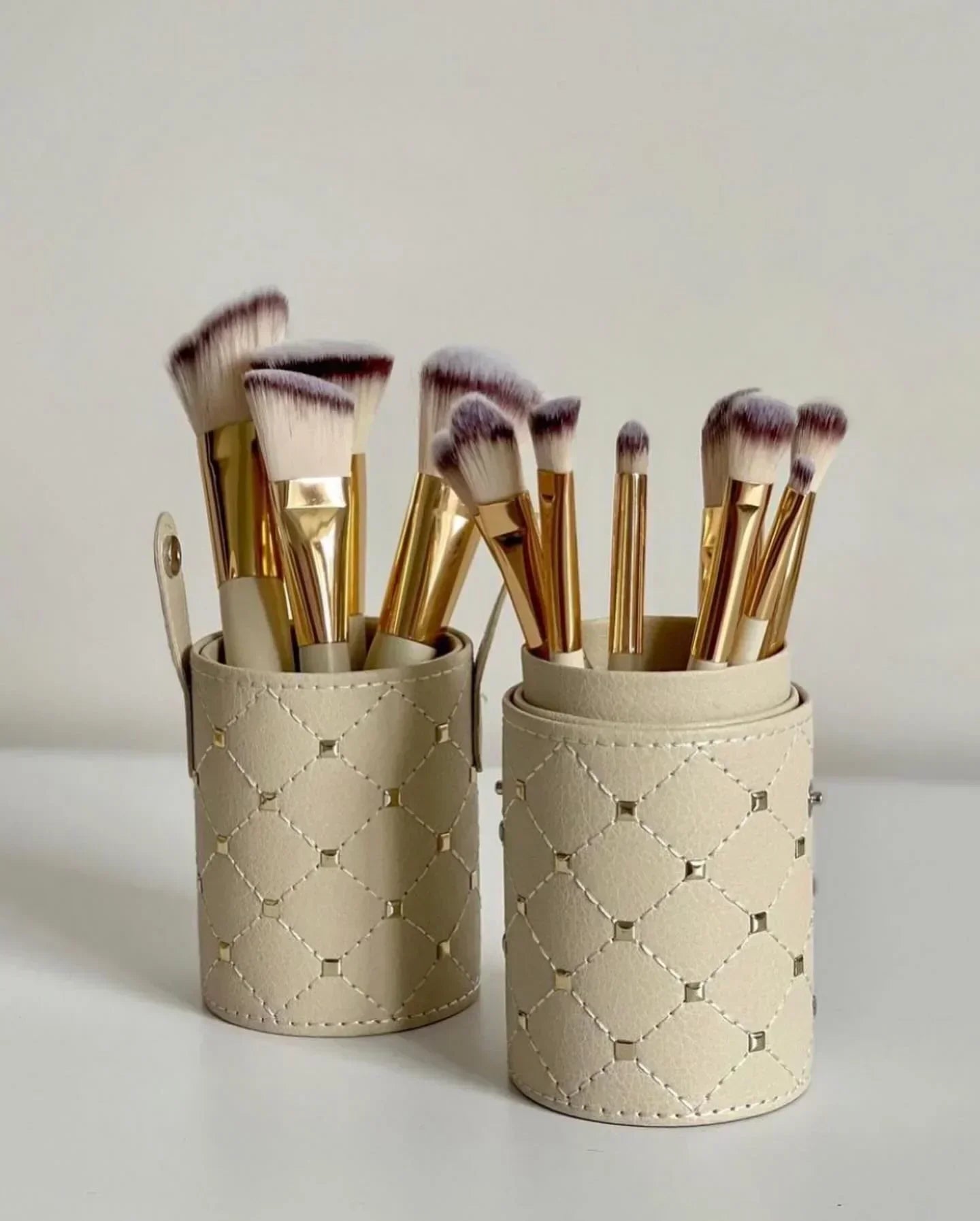 Selnora Couture 12 Piece Brush Set - Branded Cosmetics - Studded Box