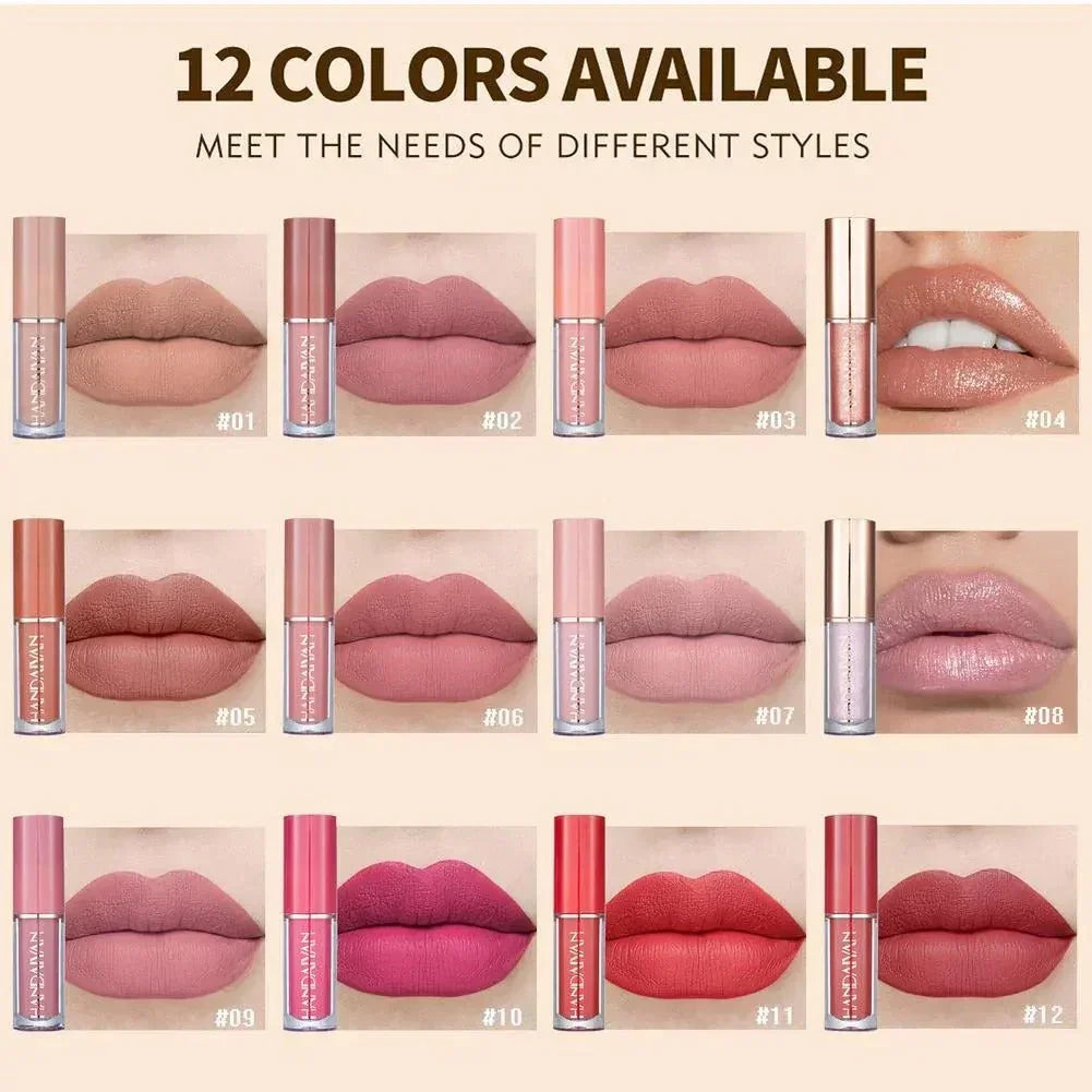 Selnora | Super Glossy 12-Piece Lip Set | Vibrant Colors and Smooth Finish