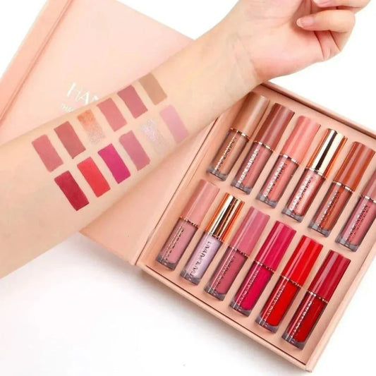 Selnora | Super Glossy 12-Piece Lip Set | Vibrant Colors and Smooth Finish