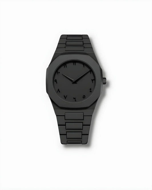 Selnora | Black Arabic Aura Premium Wristwatch