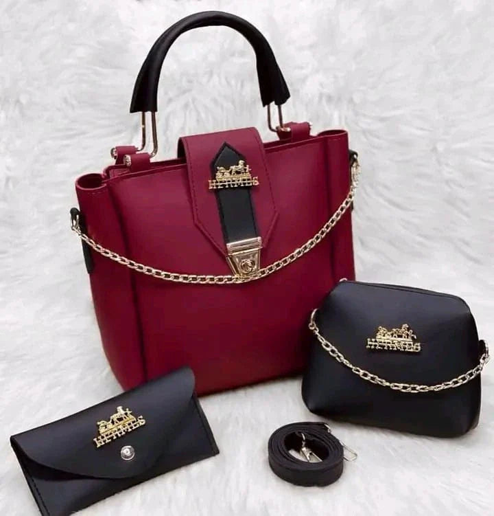 Selnora | 3 Piece Leather Purse For Women - Imported Brand Quality