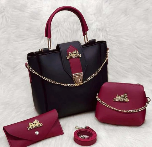 Selnora | 3 Piece Leather Purse For Women - Imported Brand Quality