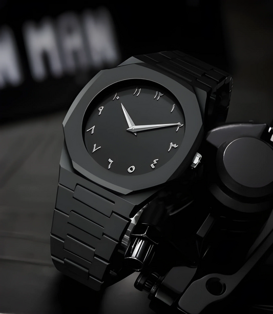Selnora | Black Arabic Aura Premium Wristwatch